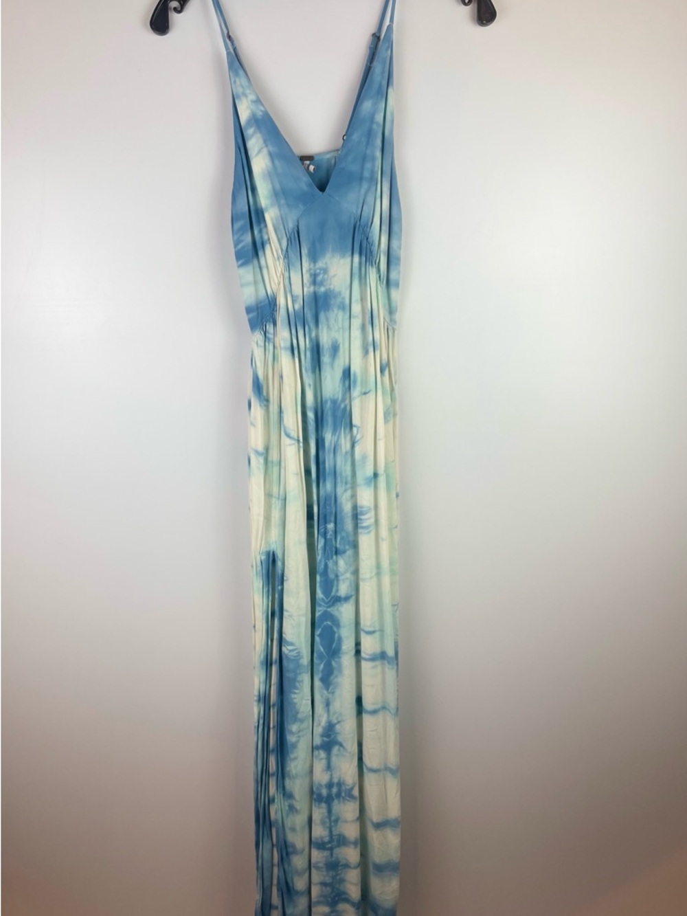 YFB Young Fabulous & Broke Tie-Dye Maxi Dress Blue&White Size Small